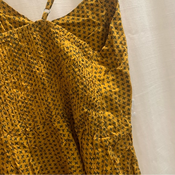 Mustard Yellow Printed Romper NWT - Picture 7 of 12